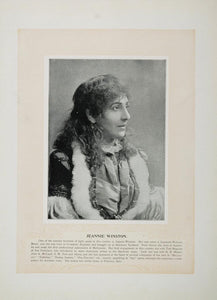 1894 Opera Jeannie Winston Theater Actor George Rignold - ORIGINAL STAGE2