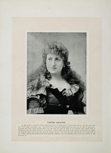 1894 Theater Actors Henrietta Crosman Lottie Collins - ORIGINAL STAGE2