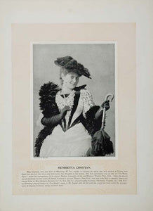 1894 Theater Actors Henrietta Crosman Lottie Collins - ORIGINAL STAGE2