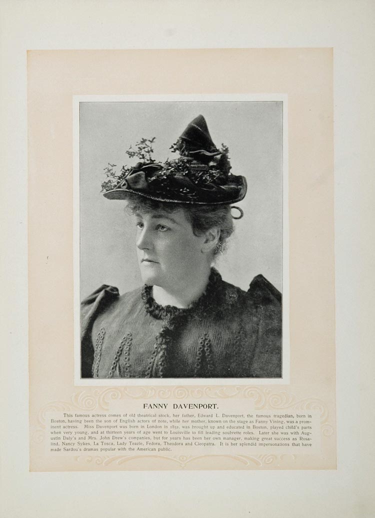 1894 Theater Actors Fanny Davenport Thomas W. Keene - ORIGINAL STAGE2
