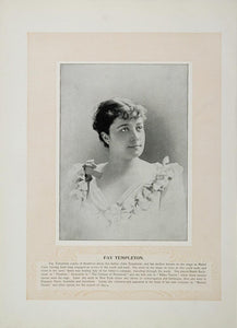 1894 Opera Stars Marion Manola Fay Templeton Comic - ORIGINAL STAGE2