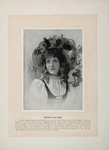 1894 Opera Star Henry C. Barnabee Theater Minnie Palmer - ORIGINAL STAGE2