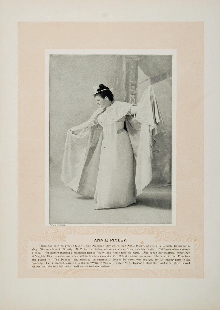 1894 Theater Stage Actors Herbert Kelcey Annie Pixley - ORIGINAL STAGE2