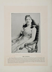 1894 Theater Actor Denman Thompson Margaret Kendal - ORIGINAL STAGE2