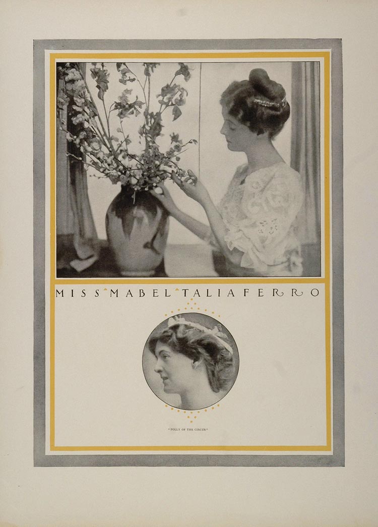 ORG 1910 Print Mabel Taliaferro Will Bradley Cinderella - ORIGINAL STAGE3