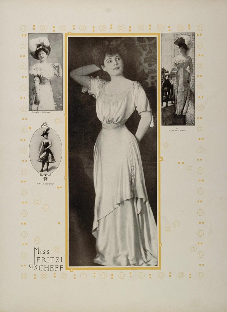 Original 1910 Print Fritzi Scheff Will Bradley Vienna - ORIGINAL STAGE3