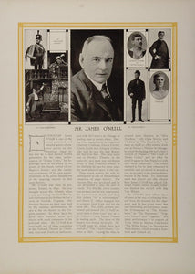 1910 Print James O'Neill Will Bradley Kilkenny Ireland - ORIGINAL STAGE3