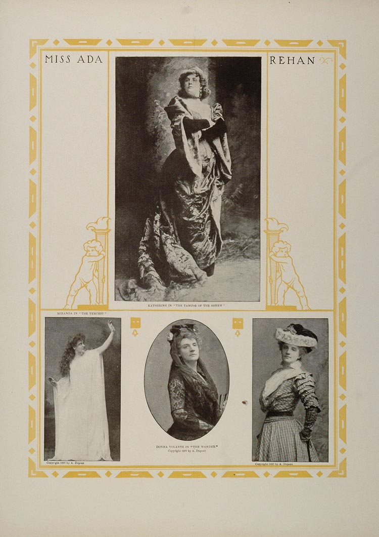Original 1910 Print Ada Rehan Will Bradley Broadway - ORIGINAL STAGE3