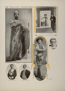 Original 1910 Print William Faversham Will Bradley - ORIGINAL STAGE3