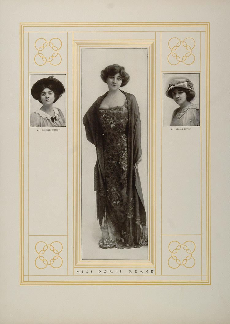 Original 1910 Print Doris Keane Will Bradley Broadway - ORIGINAL STAGE3