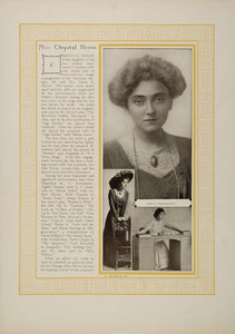 1910 Chrystal Herne Stage Actress Will H. Bradley Print - ORIGINAL STAGE3