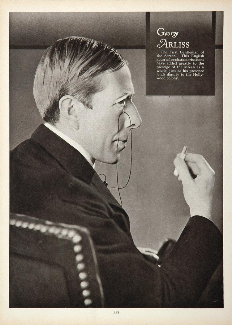 1933 George Arliss Movie Actor British Portrait Print ORIGINAL HISTORIC STAGE4