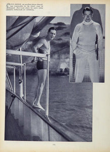 1933 Clive Brook Ben Lyon Movie Actor Screen Film Print ORIGINAL HISTORIC STAGE4