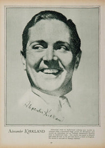 1933 Alexander Kirkland Movie Actor Film Portrait Print ORIGINAL HISTORIC STAGE4