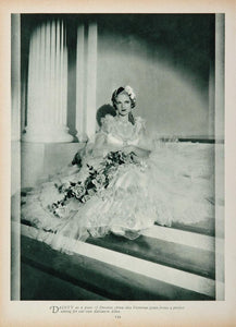 1933 Adrianne Allen Actress Victorian Costume Print - ORIGINAL HISTORIC STAGE4