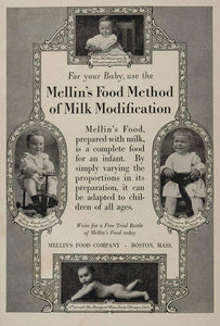 1920 Ad Mellin's Baby Infant Food Guy Bachand Quebec - ORIGINAL STEPS