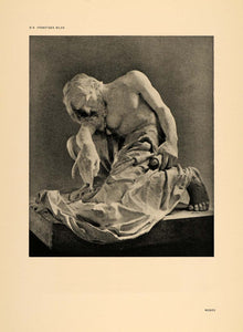 1906 Frantisek Bilek Moses Bible Sculpture Statue Print ORIGINAL HISTORIC STU1
