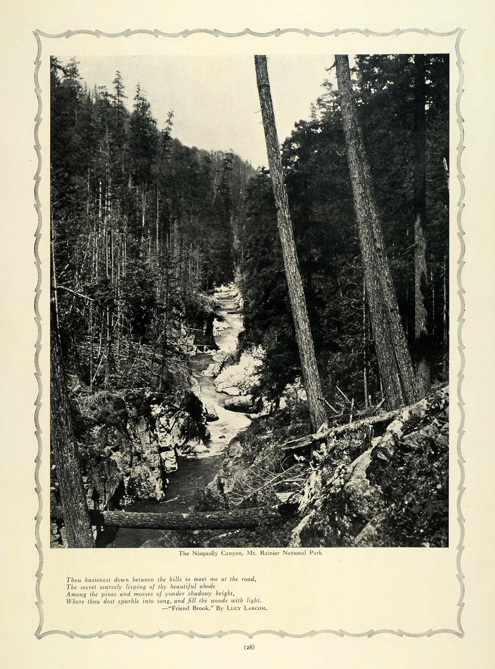 1912 Print Nisqually Canyon Mt. Rainier National Park - ORIGINAL HISTORIC SUB1