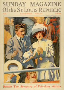 1911 Cover Sunday Magazine St. Louis Republic Derby - ORIGINAL SUN1