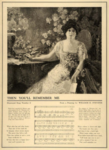 1911 Print Then You'll Remember Me Song William Stevens ORIGINAL HISTORIC SUN1