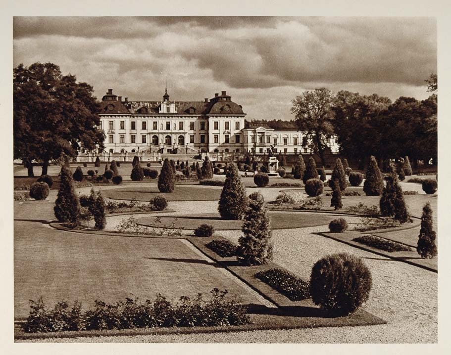 1932 Drottningholm Palace Slott Sweden Architecture - ORIGINAL PHOTOGRAVURE SW1