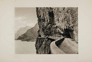 1904 Axenstrasse Lake Lucerne Switzerland Photogravure - ORIGINAL SW2