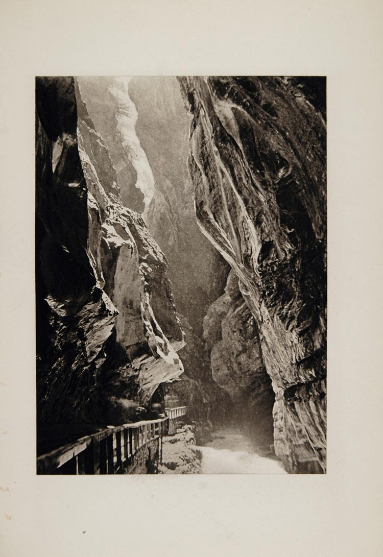 1904 Gorge Tamina River Switzerland Taminaschlucht NICE - ORIGINAL SW2