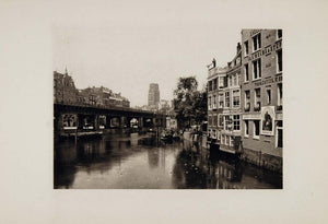 1904 Canal Waterweg Rotterdam Netherlands Photogravure - ORIGINAL SW2