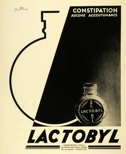 1936 French Ad Lactobyl Drug Medicine Constipation Laboratoires Lobica SYN1