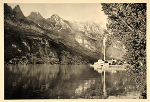 1938 Walensee Lake Walen Walenstadt Switzerland Swiss - ORIGINAL SZ1