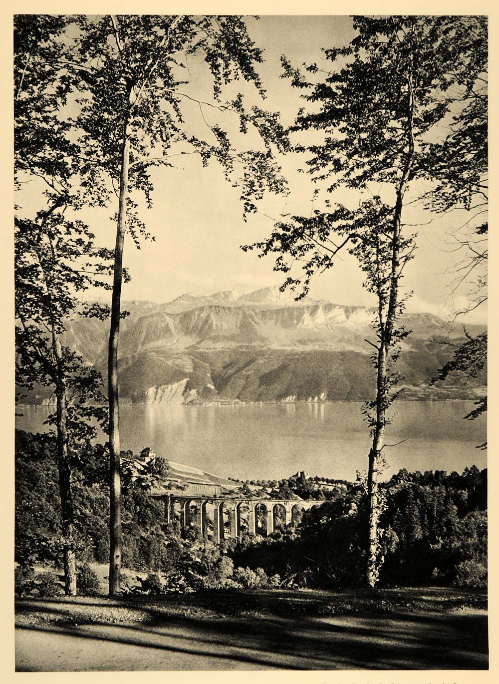 1938 Lake Geneva Leman Lausanne Switzerland Hurlimann - ORIGINAL SZ1