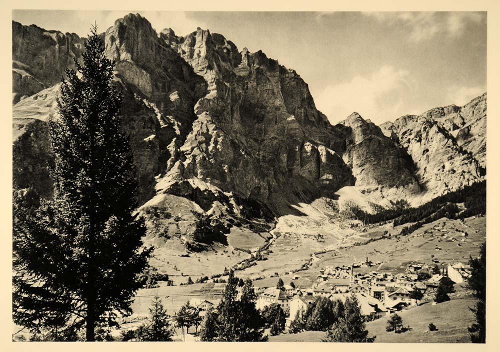 1938 Leukerbad Loeche-les-Bains Switzerland Landscape - ORIGINAL SZ1