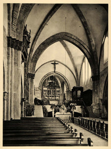 1938 Cathedral Church St Lucius Chur Coire Switzerland - ORIGINAL SZ1