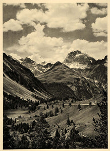 1938 Switzerland Albula Pass Road Alps Mountain Swiss - ORIGINAL SZ1