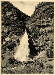 1938 Leventina Valley Waterfall Switzerland Hurlimann - ORIGINAL SZ1