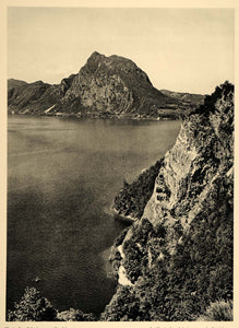1938 Monte San Salvatore Lake Lugano Switzerland Swiss - ORIGINAL SZ1