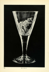 1939 Print Antique Etched Goblet Jacques Calllot Balli Sfessania Frans TAG1