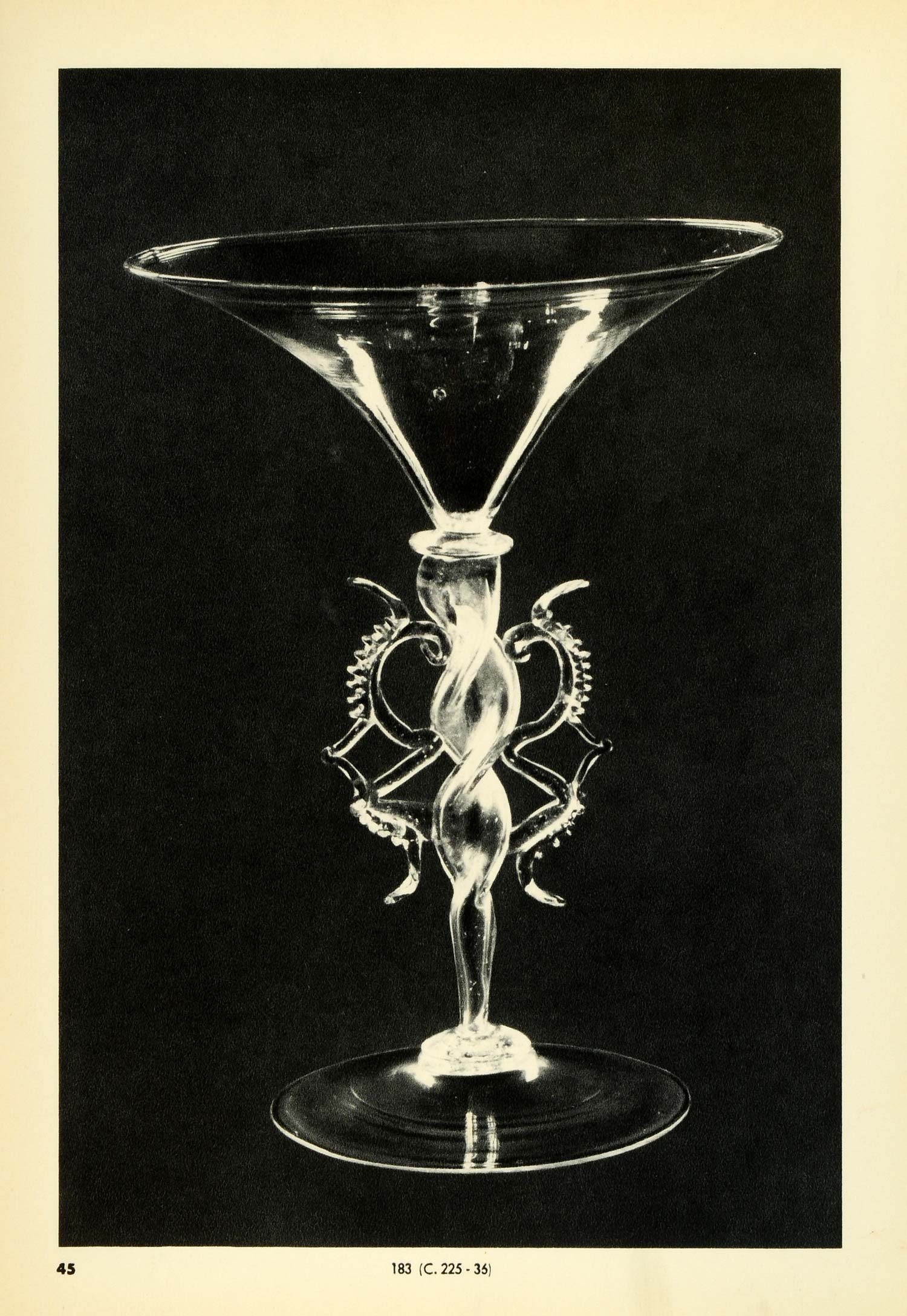 1939 Print Antique 17th Century Bouquetier Ornate Glass Flower Vase TAG1