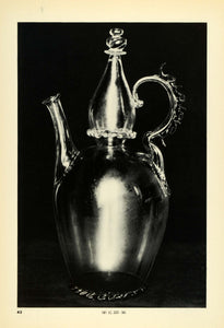 1939 Print Antique 17th Century Venetian Glass Decanter Tea Pot Handicraft TAG1