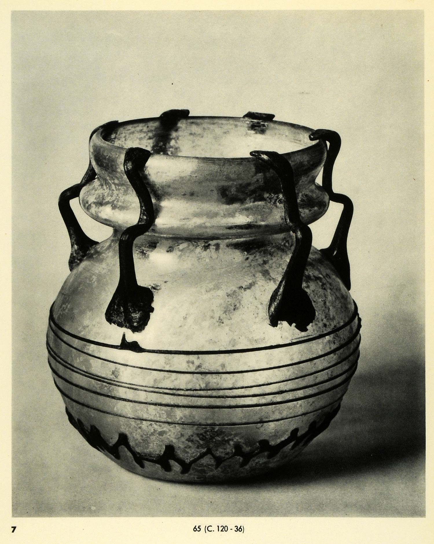 1939 Print Ancient 4th 5th Century Decorative Glass Vase Glassware TAG1