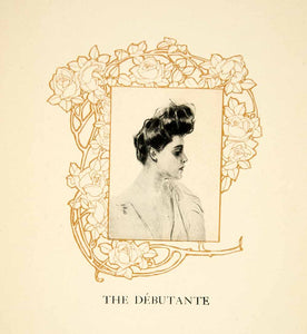 1906 Print Debutante Howard Chandler Christy Portrait Profile Hairstyle TAG2