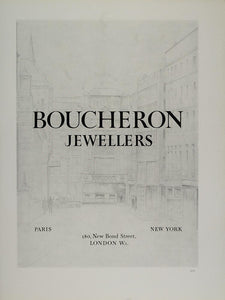 1954 Ad Boucheron Jewelers Store Storefront London RARE - ORIGINAL TC1