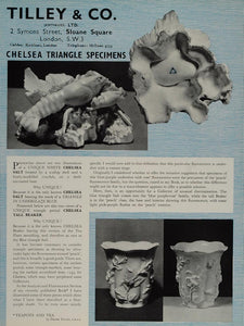 1958 Ad Tilley Chelsea Salt Tall Beaker Blue Triangle - ORIGINAL ADVERTISING TC1