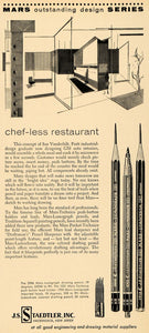 1957 Ad J S Staedtler Hackensach Pencil Sue Vanderbilt - ORIGINAL TCE1
