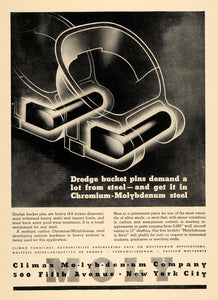 1942 Ad Climax Molybdenum Chromium Steel Dredge Bucket Engineering TCE1