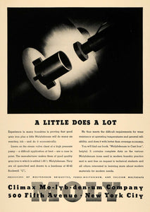1941 Ad Climax Molybdenum Co. Chromium Cast Iron Steel - ORIGINAL TCE1