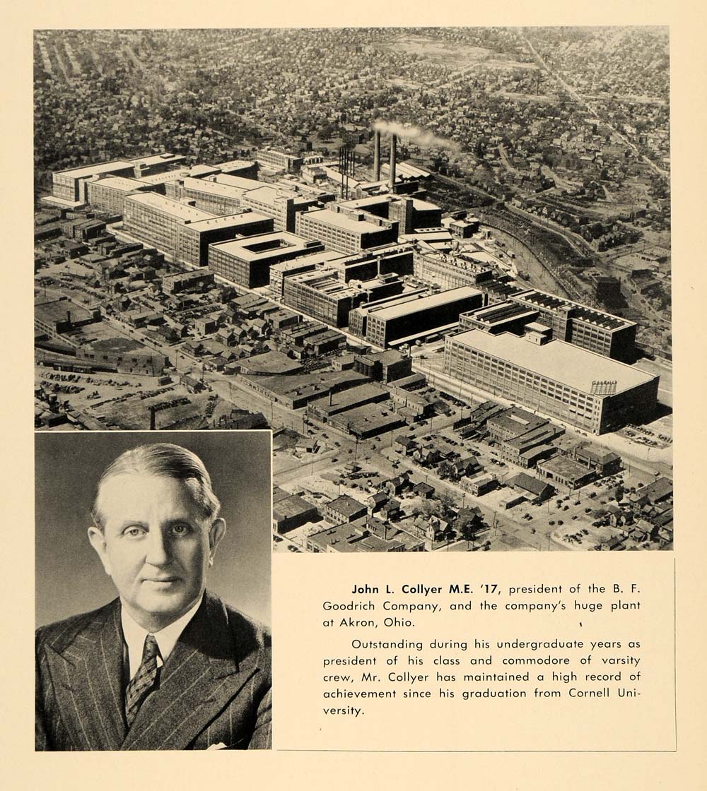 1941 Print John L Collyer ME B F Goodrich Co. Plant - ORIGINAL HISTORIC TCE1