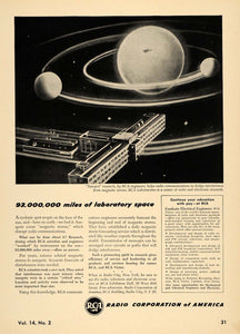 1948 Ad RCA Space Sun Storm Forecast Technology Planets - ORIGINAL TCE2