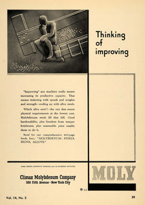 1948 Ad Climax Molybdenum Iron Steel Alloy Materials - ORIGINAL ADVERTISING TCE2