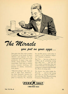 1948 Ad Pennsylvania Penn Table Salt Breakfast Boy Eggs - ORIGINAL TCE2
